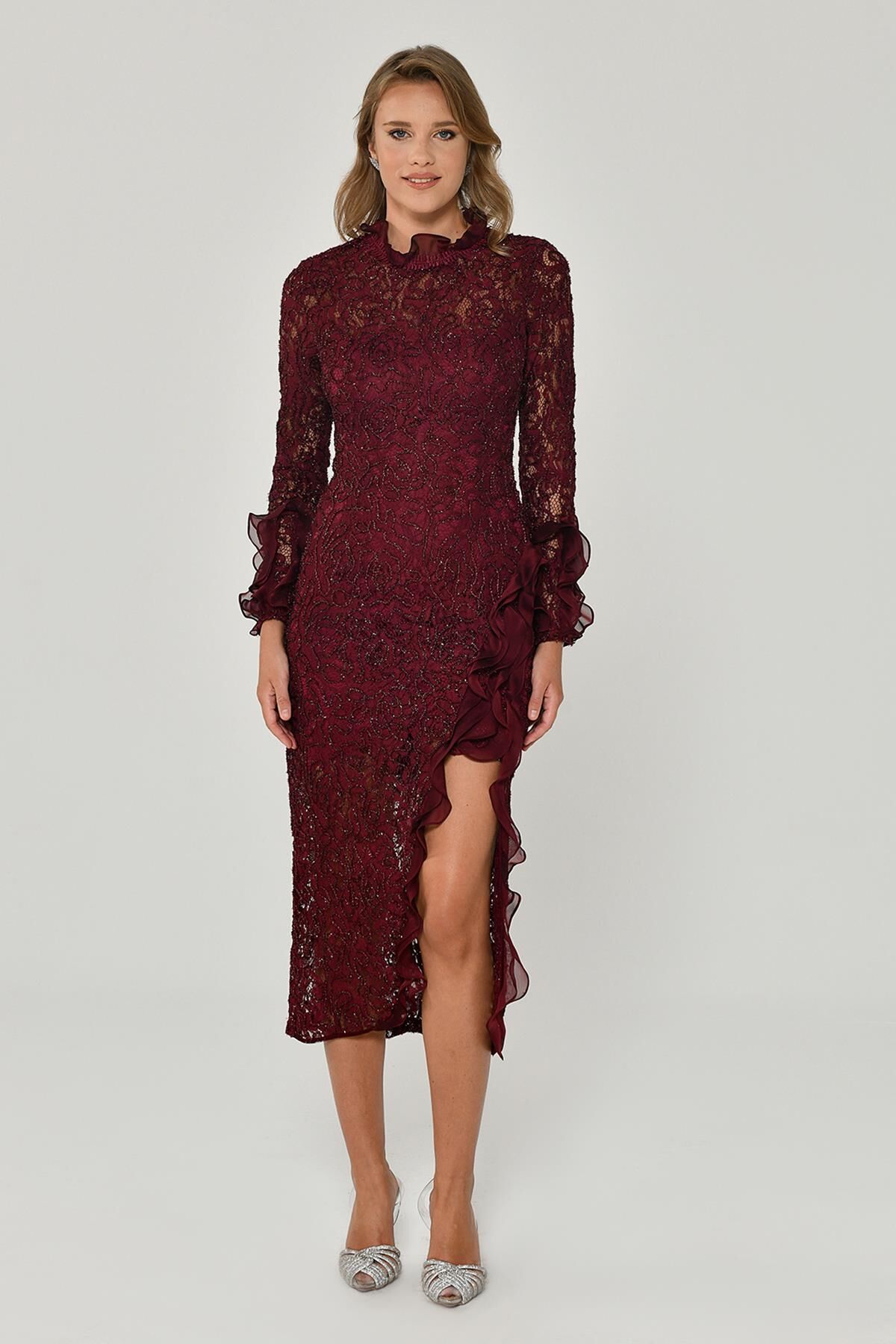 LONG SLEEVE DRESS Slit