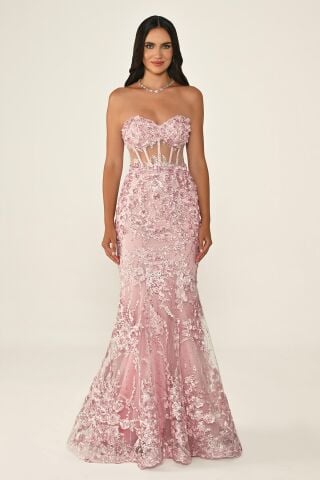 Beli Transparan Straplez Elbise