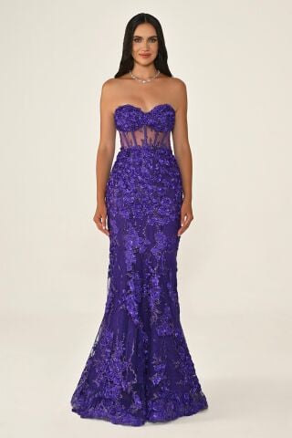 Beli Transparan Straplez Elbise