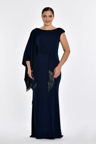 SHAWL DRESS LONG EKSESUARL the padded KOLSUZ