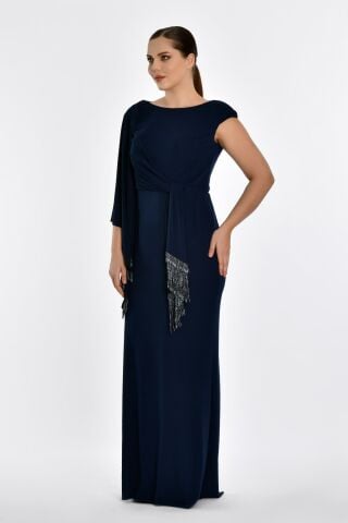 SHAWL DRESS LONG EKSESUARL the padded KOLSUZ