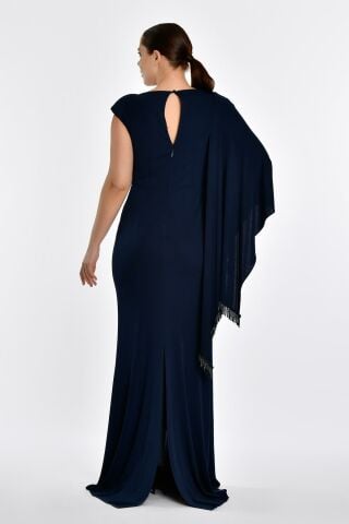 SHAWL DRESS LONG EKSESUARL the padded KOLSUZ