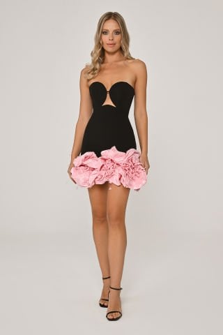 Strapless Heart Chest Short Dress