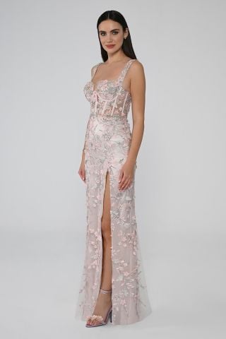 The slits TRANSPARENT DRESS HANGING BEL