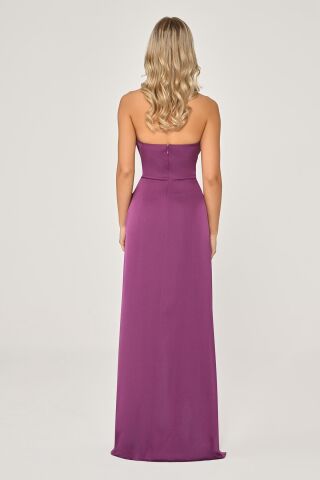 Straplez Saten Uzun Elbise A.MÜRDÜM - 36